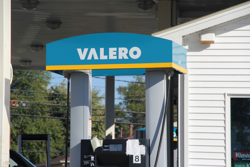 Valero Gas Pump Kiosk Overhead Sign