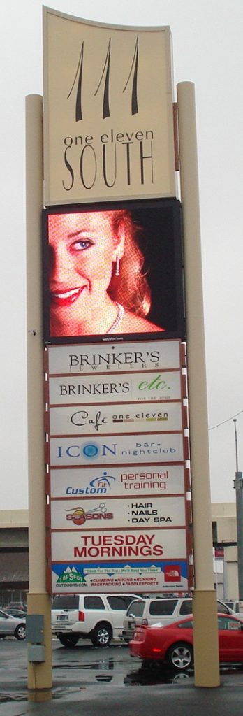 One Eleven South Shopping Center Pylon Sign