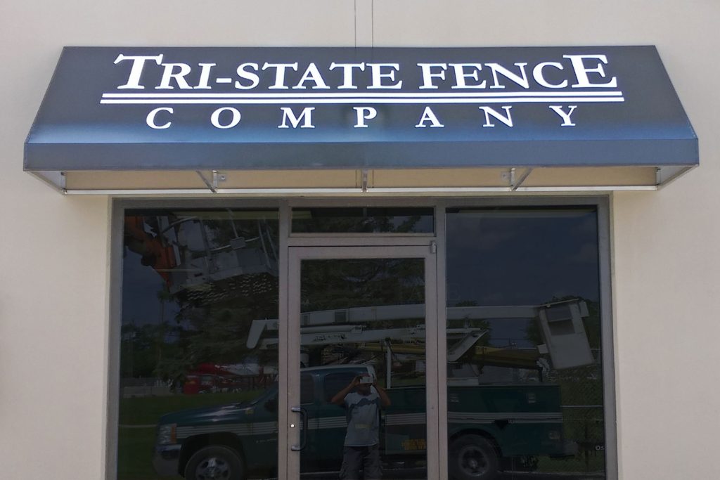 Tri-State Fence Company Front Entrance Awning