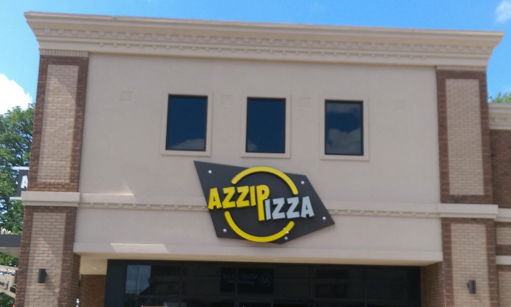 Azzip Pizza Channel Letter Exterior Sign