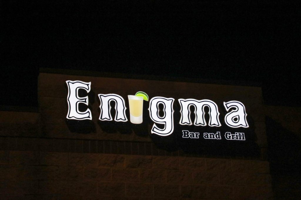 Enigma Bar and Grill LED Backlit Sign