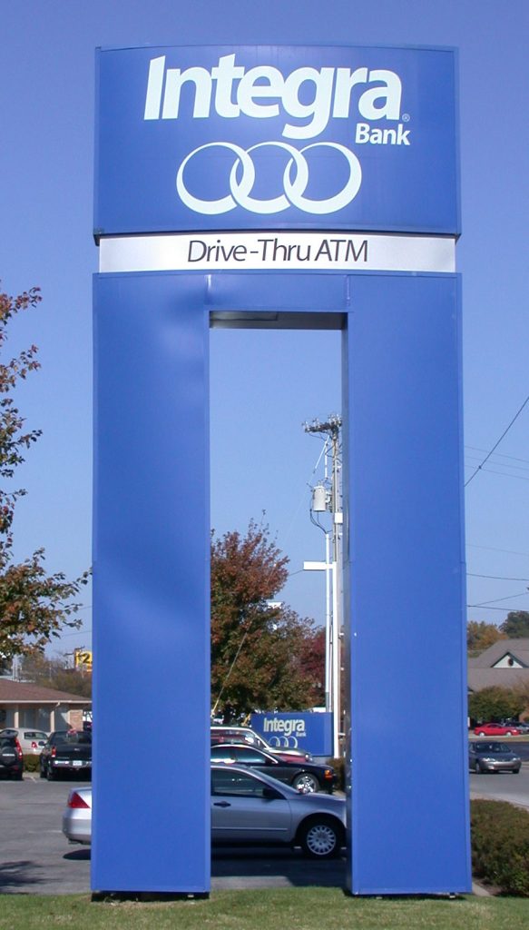 Integra Bank Pylon Sign