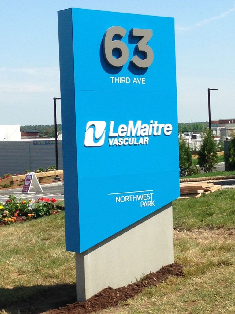 LeMaitre Vascular Custom Monument Sign