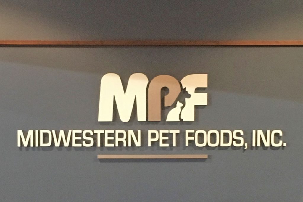 Midwestern Pet Foods Interior Custom Sign