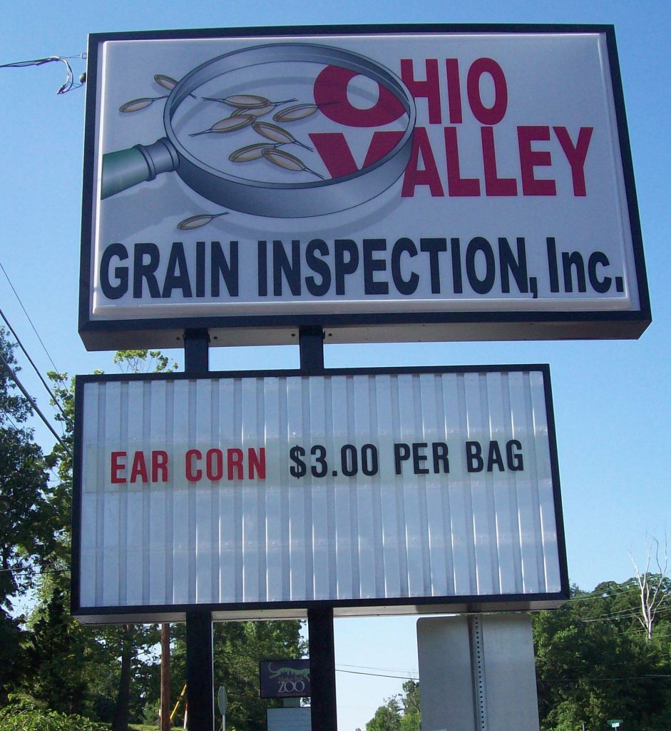Ohio Valley Grain Inspection Vacuum Formed Pylon Sign