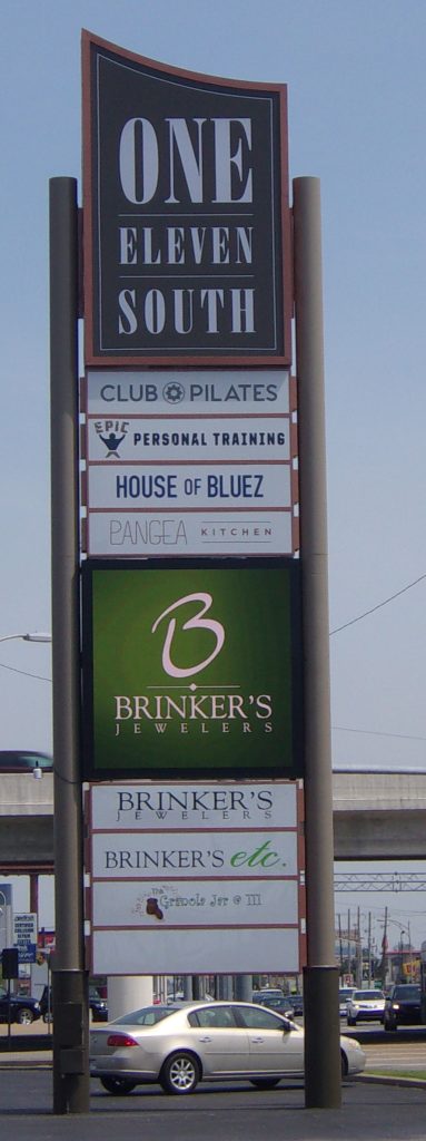 One Eleven South Shopping Center Pylon Sign
