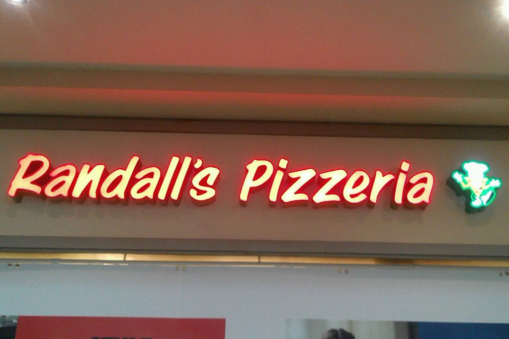 Randall's Pizzeria Indoor Sign