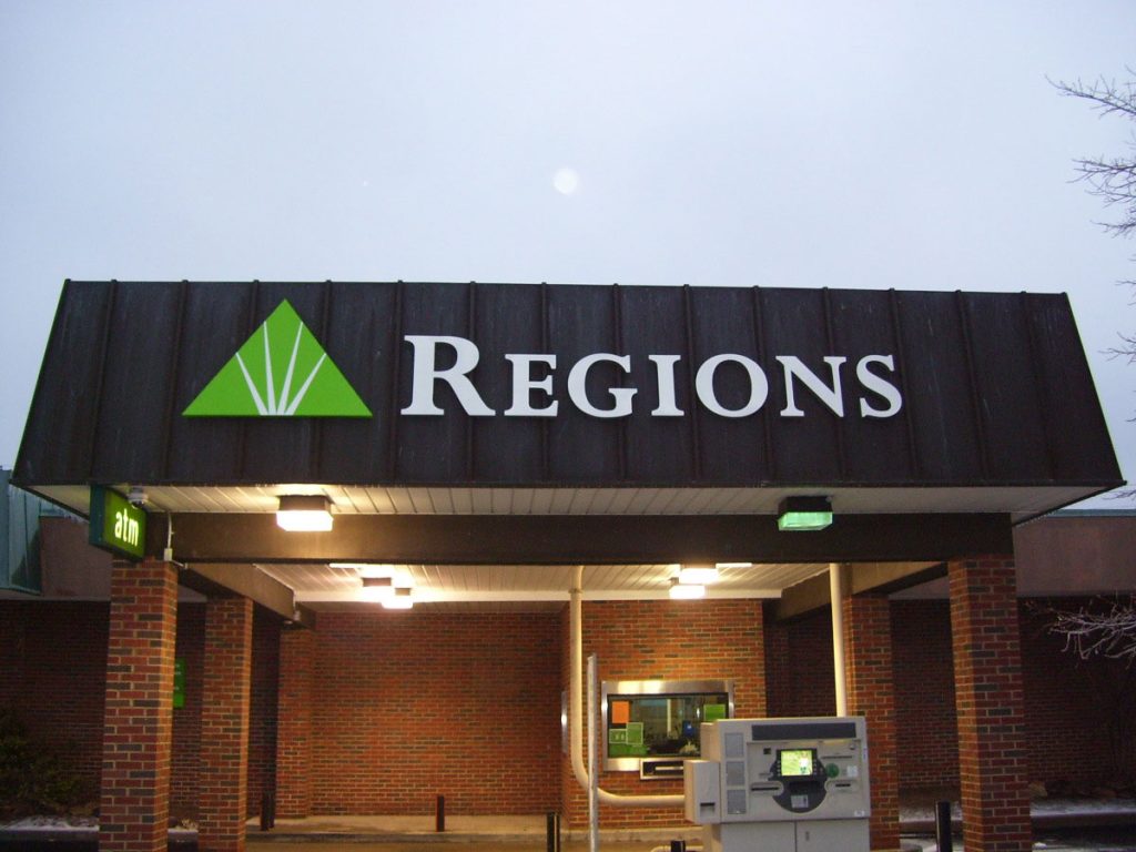 Regions Bank Channel Letter Exterior Sign