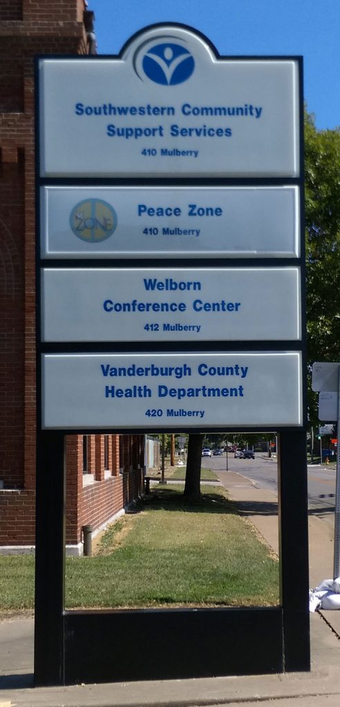 Southwestern Community Support Services Pylon Vacuum Formed Sign