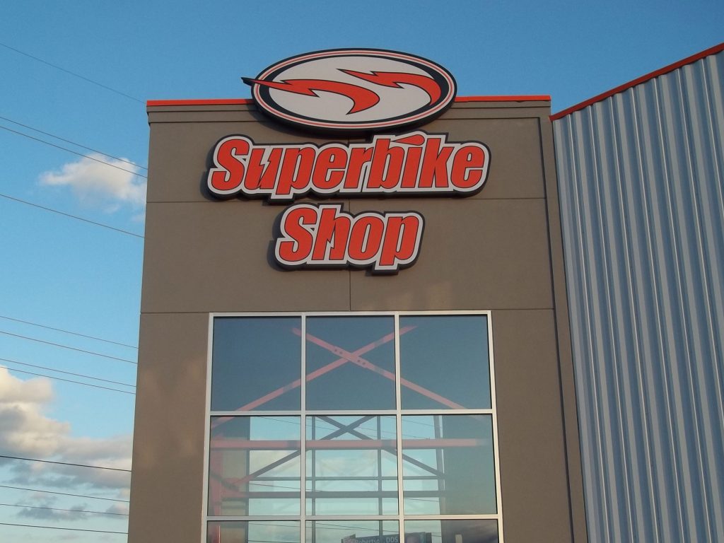 Superbike Shop Custom Exterior Sign