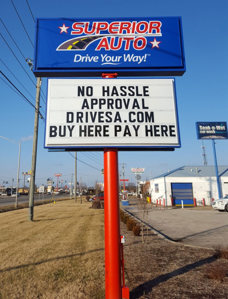Superior Auto Vacuum Formed Pole Sign