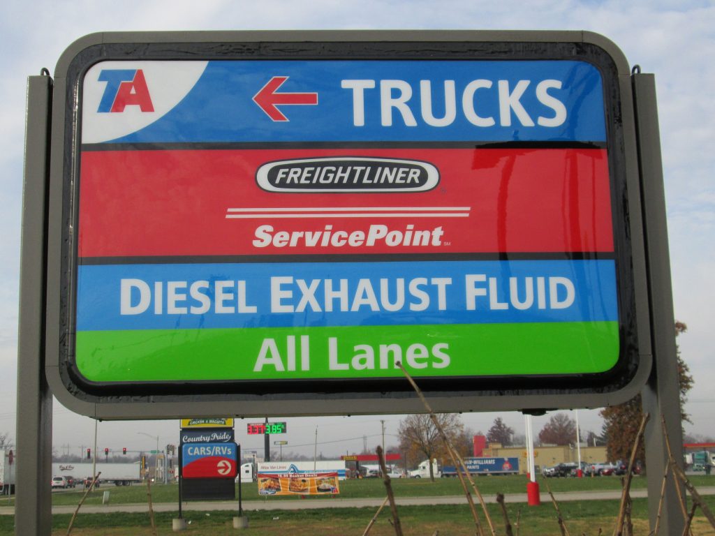 TA Travel Center Vacuum Formed Directional Sign