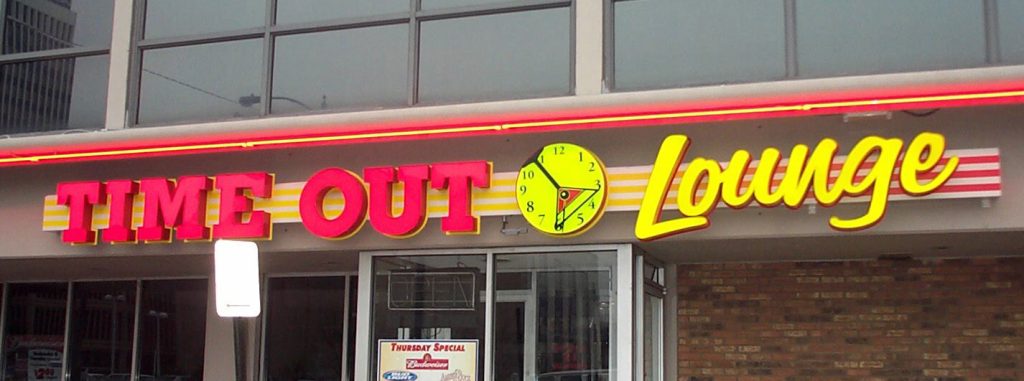 Time Out - Lounge - Channel Lettering Exterior Sign