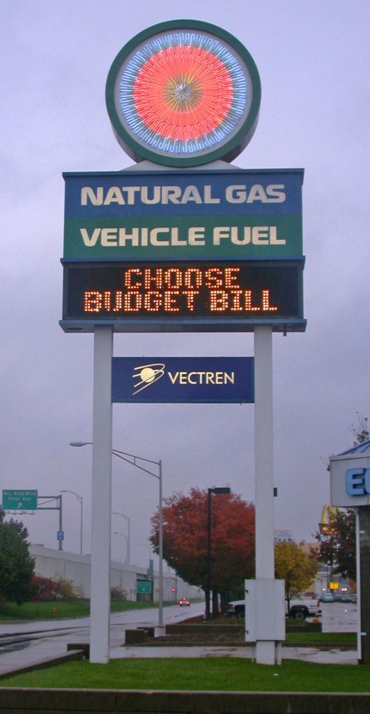 Natural Gas Fuel Pylon Sign