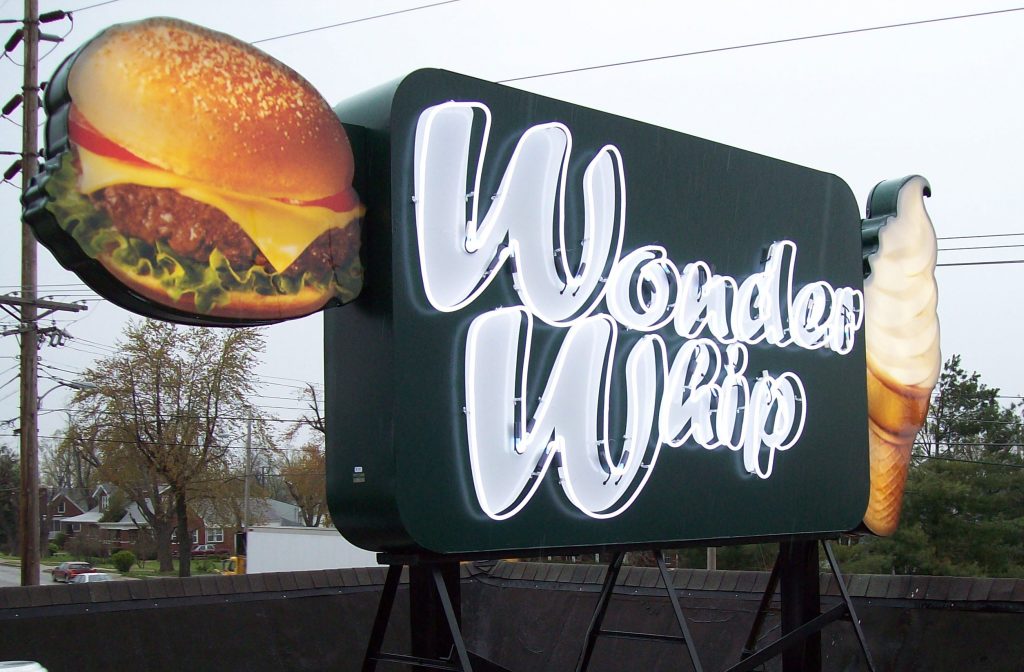 Wonder Whip - Custom Neon Exterior Sign